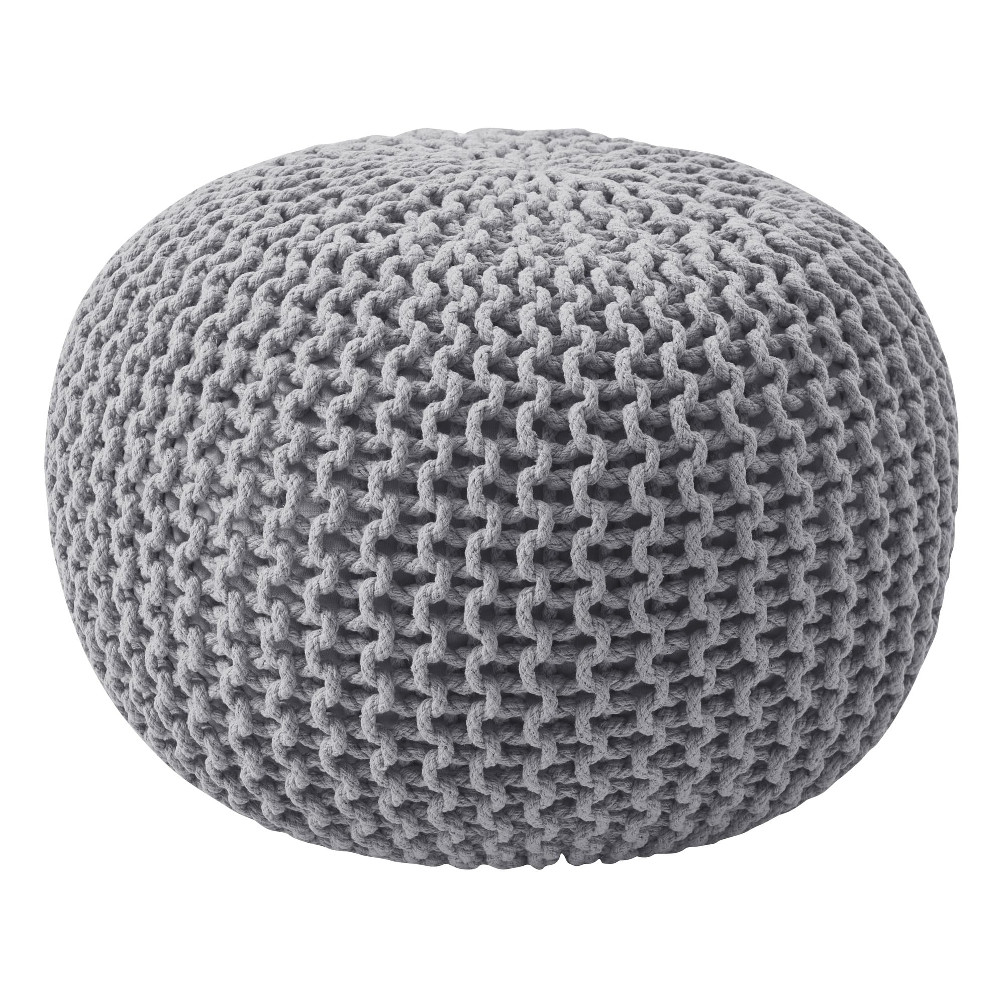 Rest Stuffed – 20” Diameter x 14” Tall Cozy Floor Pouf for Living Room, Bedroom, Nursery