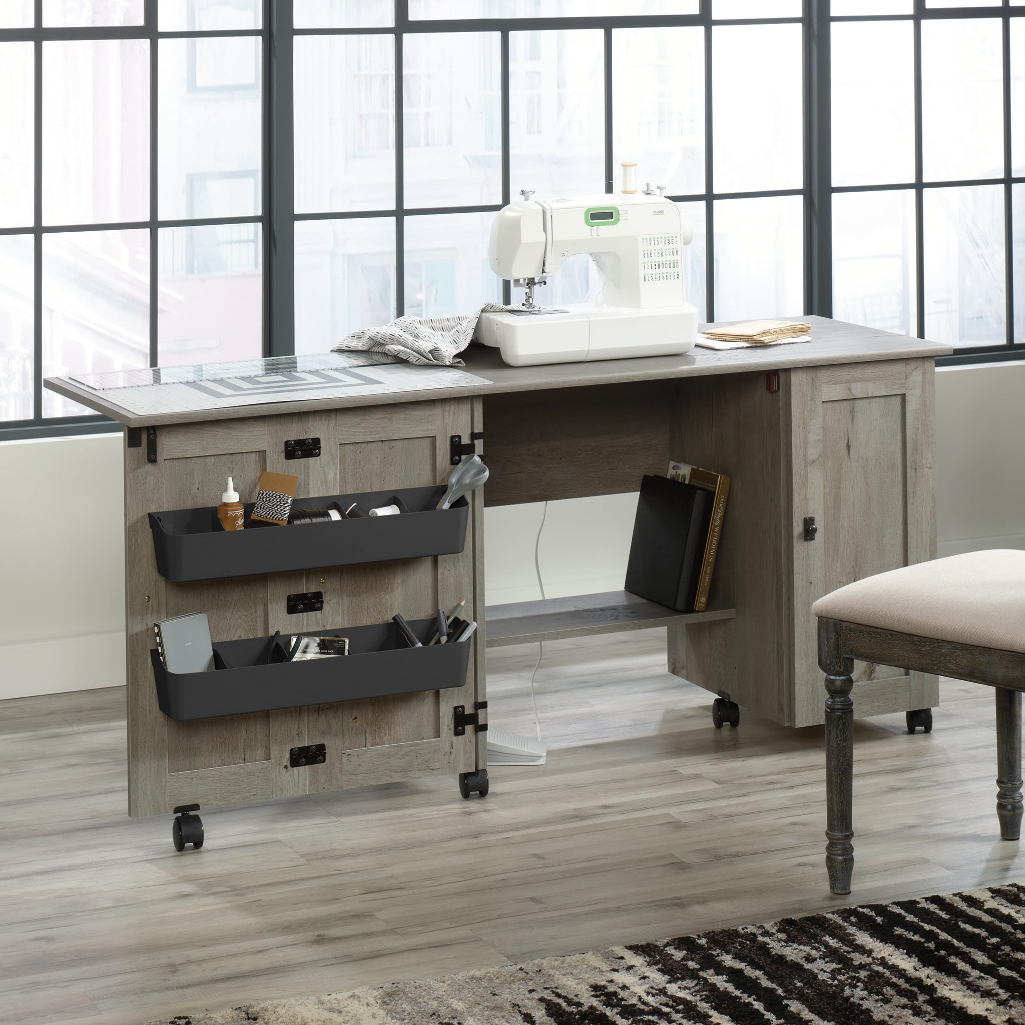 Miscellaneous Storage Sewing/Craft Cart/ Pantry cabinets, Mystic Oak finish