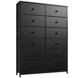 Black Dresser for Bedroom with 12 Drawers Tall Dressers & Chests of Drawers