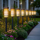 24" Solar Pathway Lights Outdoor, 8 Pack Bright Garden Light with Auto On/Off