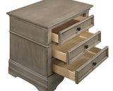 Home Furnishings Manchester 3-Drawer Nightstand Wheat