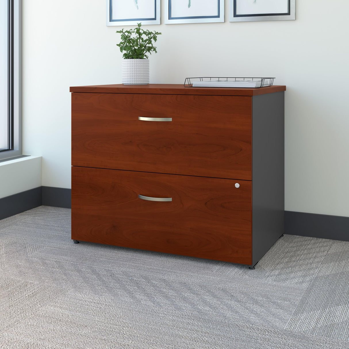 Business Furniture Series C 2 Drawer Lateral File Cabinet, Locking Document