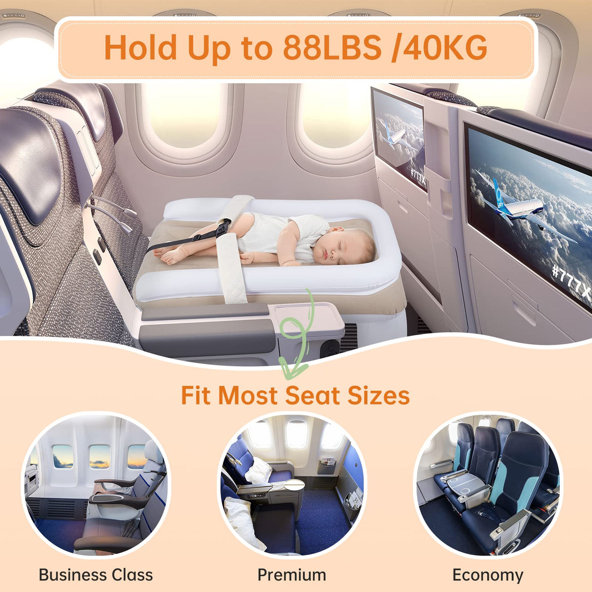 Inflatable Airplane Bed for Kids, Portable Toddlers Airplane Blow Up Bed for Travel