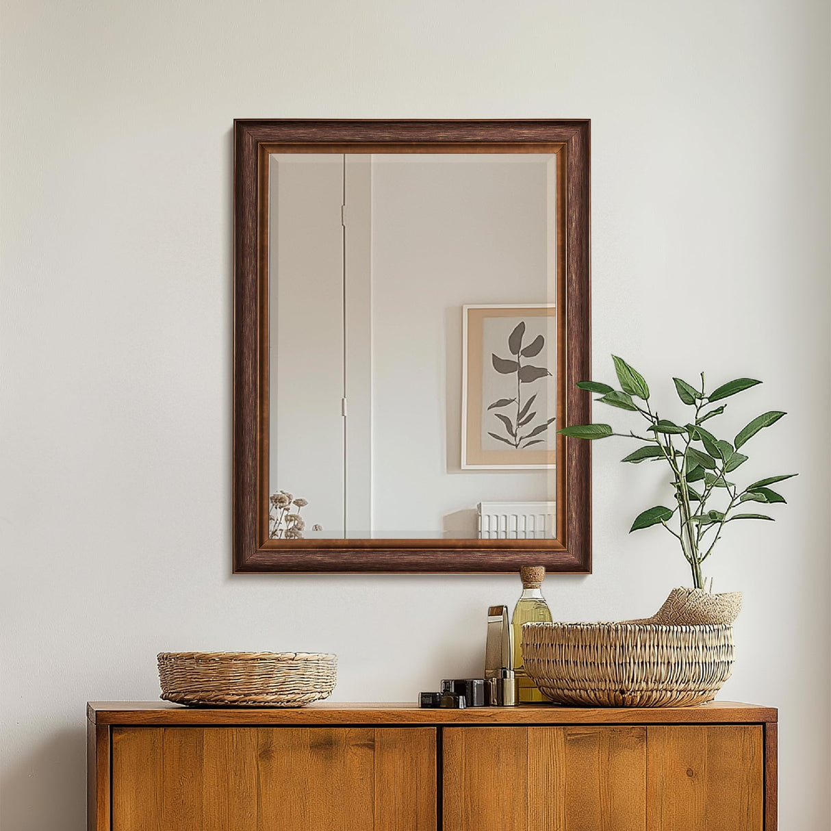 Bronze Copper Oil Rubbed Framed Rectangle Mirror