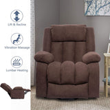 Power Lift Massage Recliner Chair for Elderly Heated fabric Recliner Ergonomic Lounge