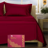 100% Egyptian Cotton Pillow Cases King Size Set of 2 - Luxury 1200 Thread Count Sateen White Pillow Covers