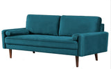 Velvet 70" Sofa Couch for Living Room, Classic Mid-Century Style with Modern Silhouette