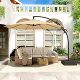 Outdoor Patio Umbrella with Base Includeds