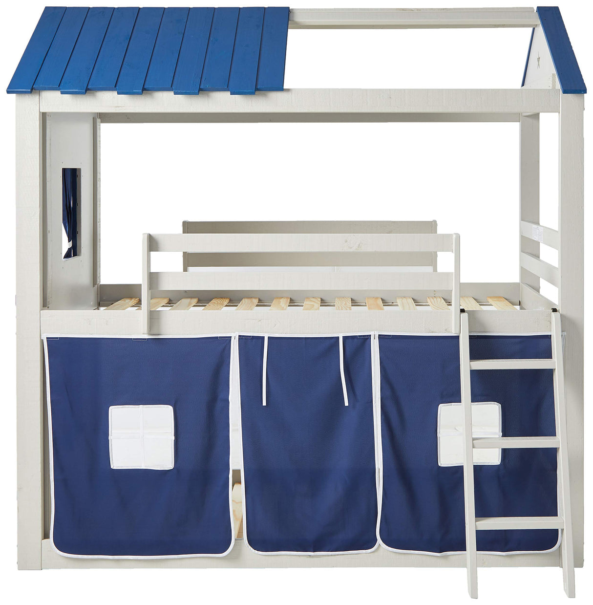 Twin Star Gaze Bunk Bed BUNKBED, TWIN/TWIN, Light Grey/Blue