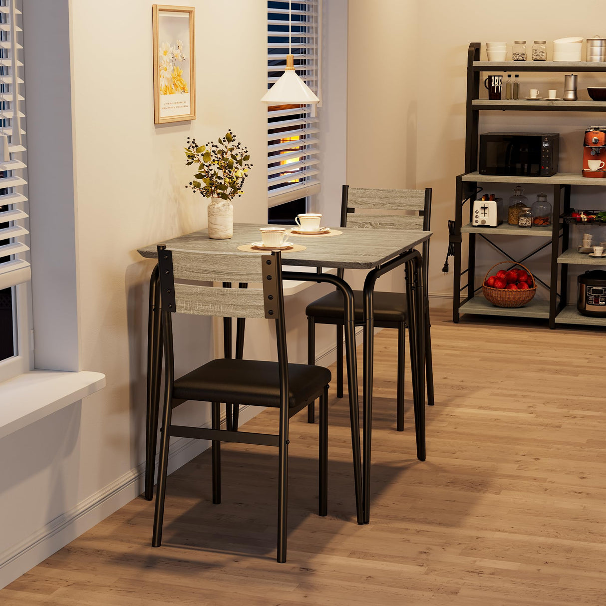 3-Piece Dining Table Set for Small Spaces