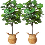 Artificial Fiddle Leaf Fig Tree 50" Fake Potted Ficus Lyrata Plant