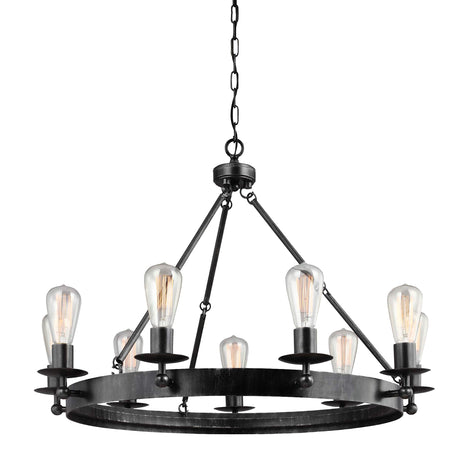 3110209-846 Ravenwood Manor Nine-Light Chandelier Hanging Modern Fixture