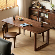 63" Black Walnut Dining Table for 6-8 People