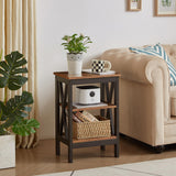 Versatile Side/End Table with Storage Shelf Nightstands for Living Room