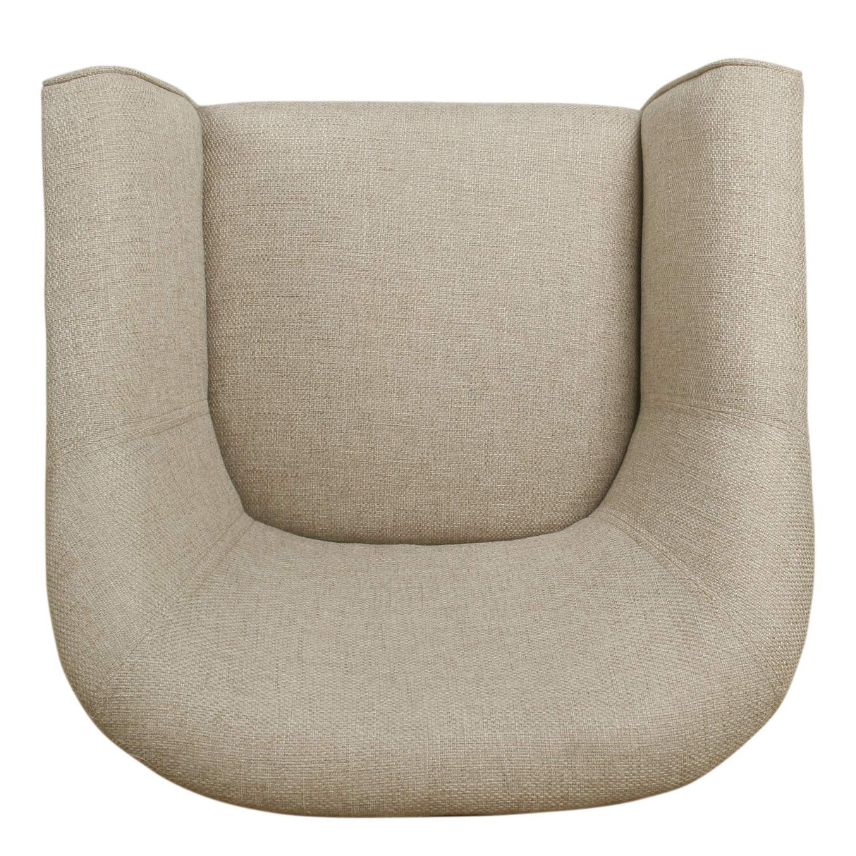 Modern Barrel Accent Chair, Flax Brown