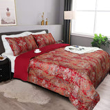 Luxury European Floral Bedding Bohemian Queen 3 Pcs Damask Paisley Pattern Baroque