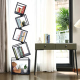 Bookshelf, 5-Tier Bookcase Black, 67" Tall Black Bookshelf,