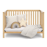 4-in-1 Convertible Crib (Natural) - Converts to Daybed, Toddler Bed, and Full-Size Bed,