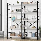 Bookshelf, 5 Tier Bookshelf, Tall Bookcase Shelf for CDs/Movies/Books, Home Office