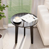 Outdoor Side Table,Small Round Outdoor Side Table, Outside End Table for Patio