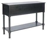 Safavieh Home Collection Haines Black 4-Drawer Bottom Shelf Console Table