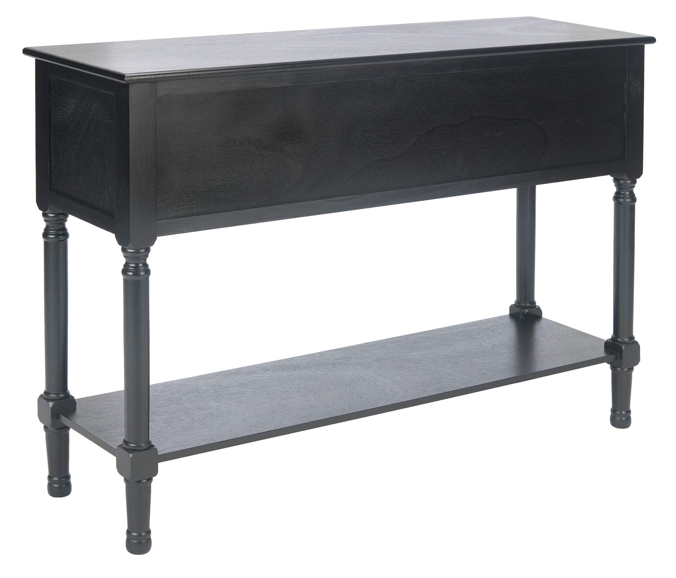 Safavieh Home Collection Haines Black 4-Drawer Bottom Shelf Console Table