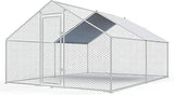 Large Chicken Coop, Metal Chicken Run for Yard