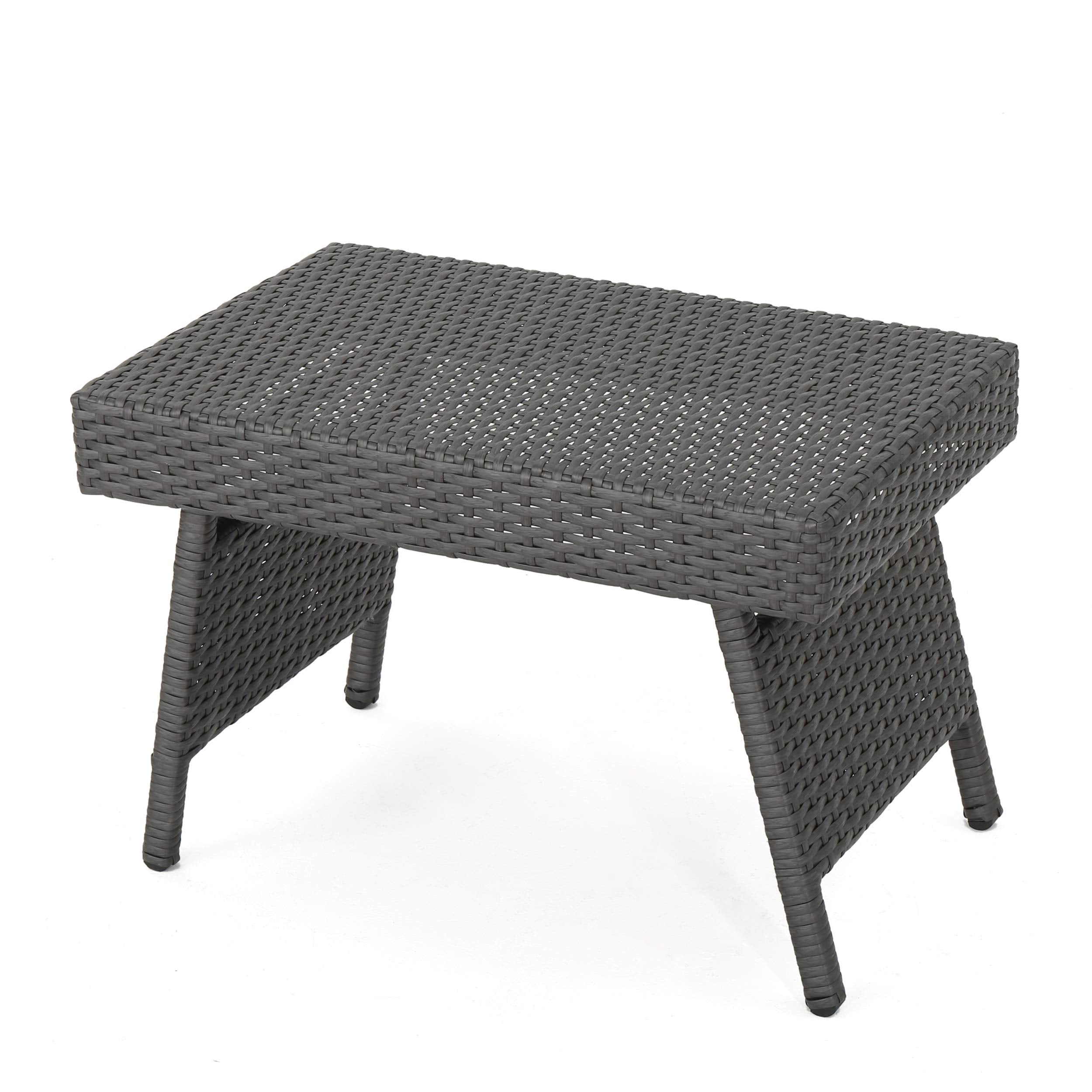 Salem Outdoor Adjustable Folding Table, Grey