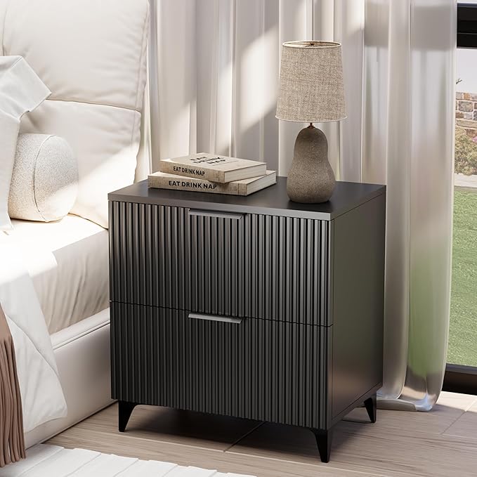 Nightstand Set of 2 with 2 Drawers Night Stand