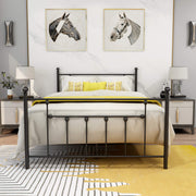 Metal Bed Frame Full Size with Headboard and Footboard Double Platform Mattress Base