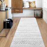 Area Rug for Living Room 9x12: Large Washable Boho Moroccan Rugs Geometric Neutral Rug