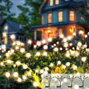 4 Pack Firefly Lights Solar Outdoor | 32 LED Firefly Solar Garden Lights