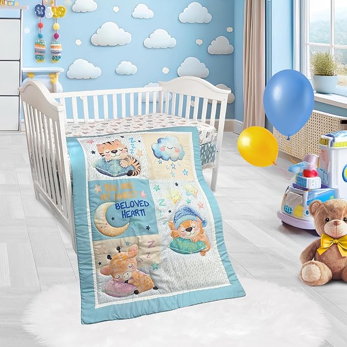 4 Piece Baby crib bedding set,Crib bedding set for Boys, or Girls,Baby bedding,Crib set