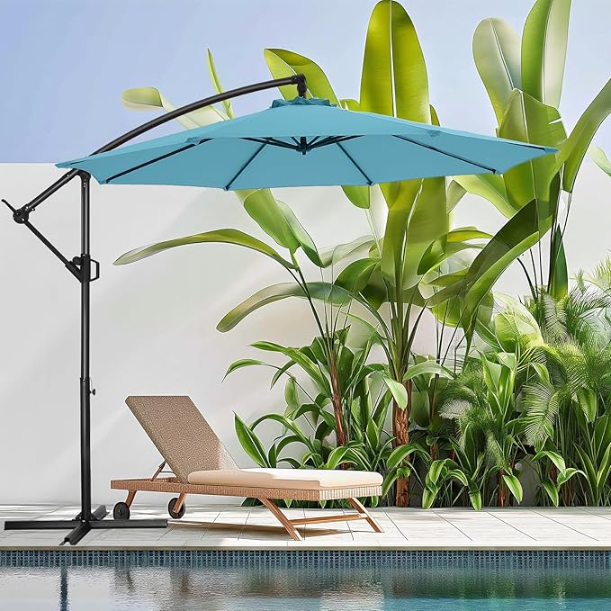 10ft Offset Patio Umbrella - Offset Hanging Cantilever Patio Outdoor Market Umbrella