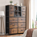 Dresser for Bedroom with Mesh Door Tall Dressers & Chests of Drawers