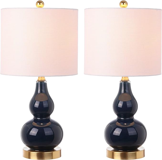 JYL1028C-SET2 Anya 20.5" Mini Glass Lamp(Set of 2) Transitional,Glam,Midcentury