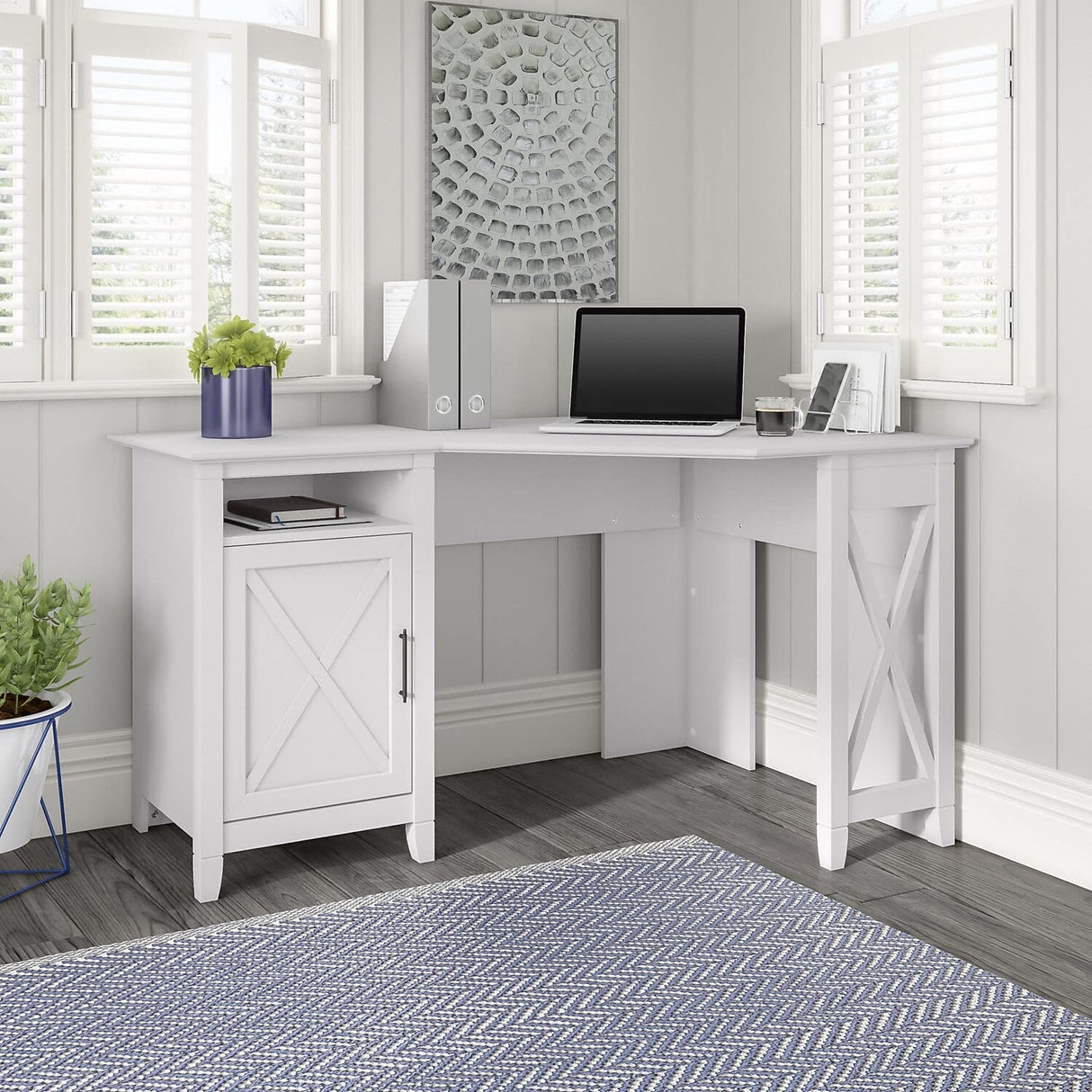 Corner Computer Small Space, Office and Bedroom | Key West Collection L Desk