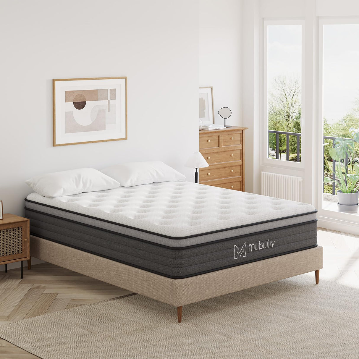 Full Mattress,8 Inch Hybrid Mattress in a Box with Gel Memory Foam