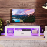 LED TV Stand with Power Outlets to 65 inch TV, Gaming Entertainment Center