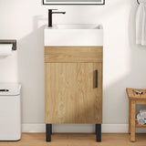 16 Inch Bathroom Vanity with Sink, Bathroom Cabinet Vanity for Small Space
