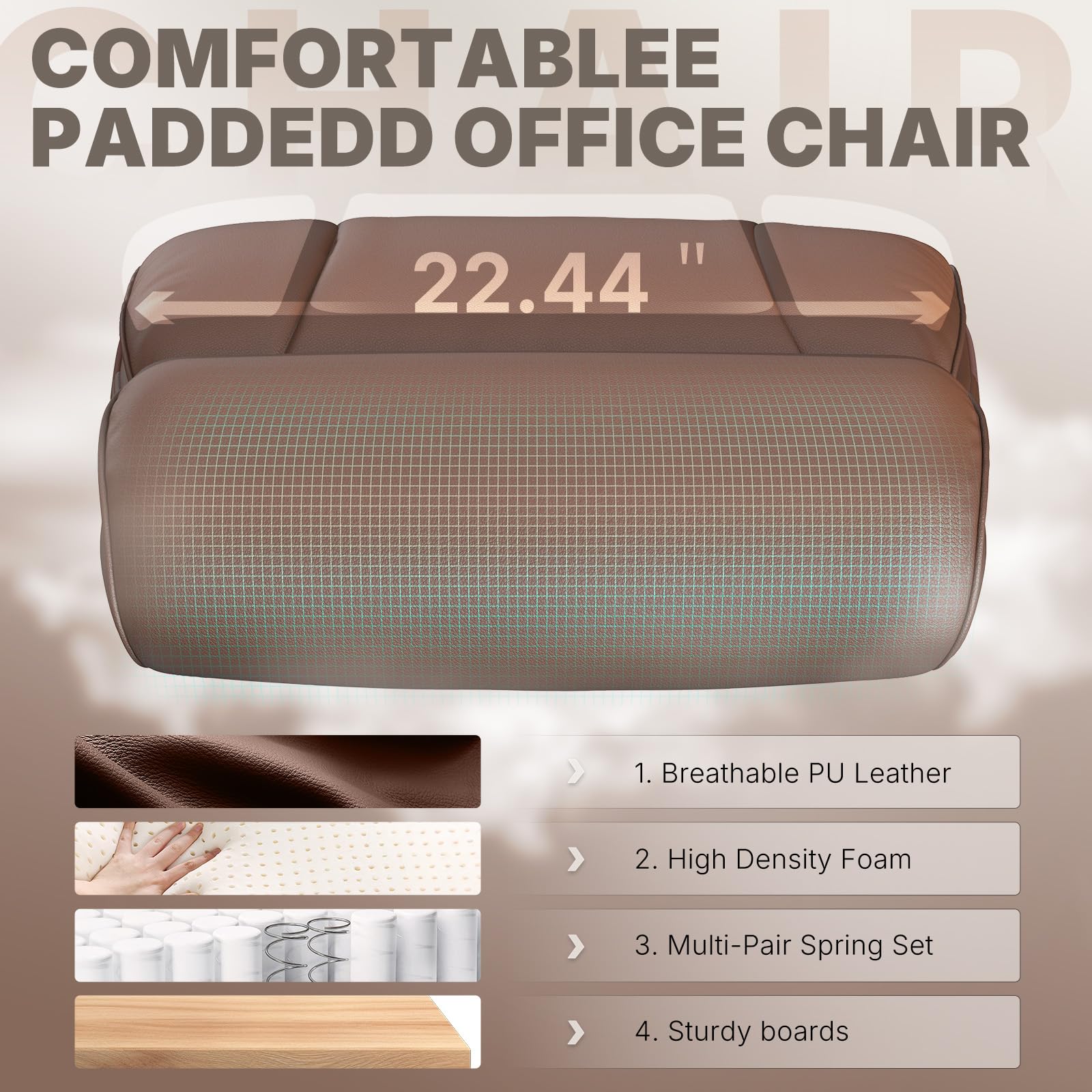 Ergonomic Big and Tall Office Chair - 750 lbs Capacity High Back Executive Chair