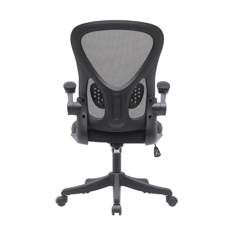 Mesh Task Office Chair with Flip Up Arms. Color: Black, Mid-Back