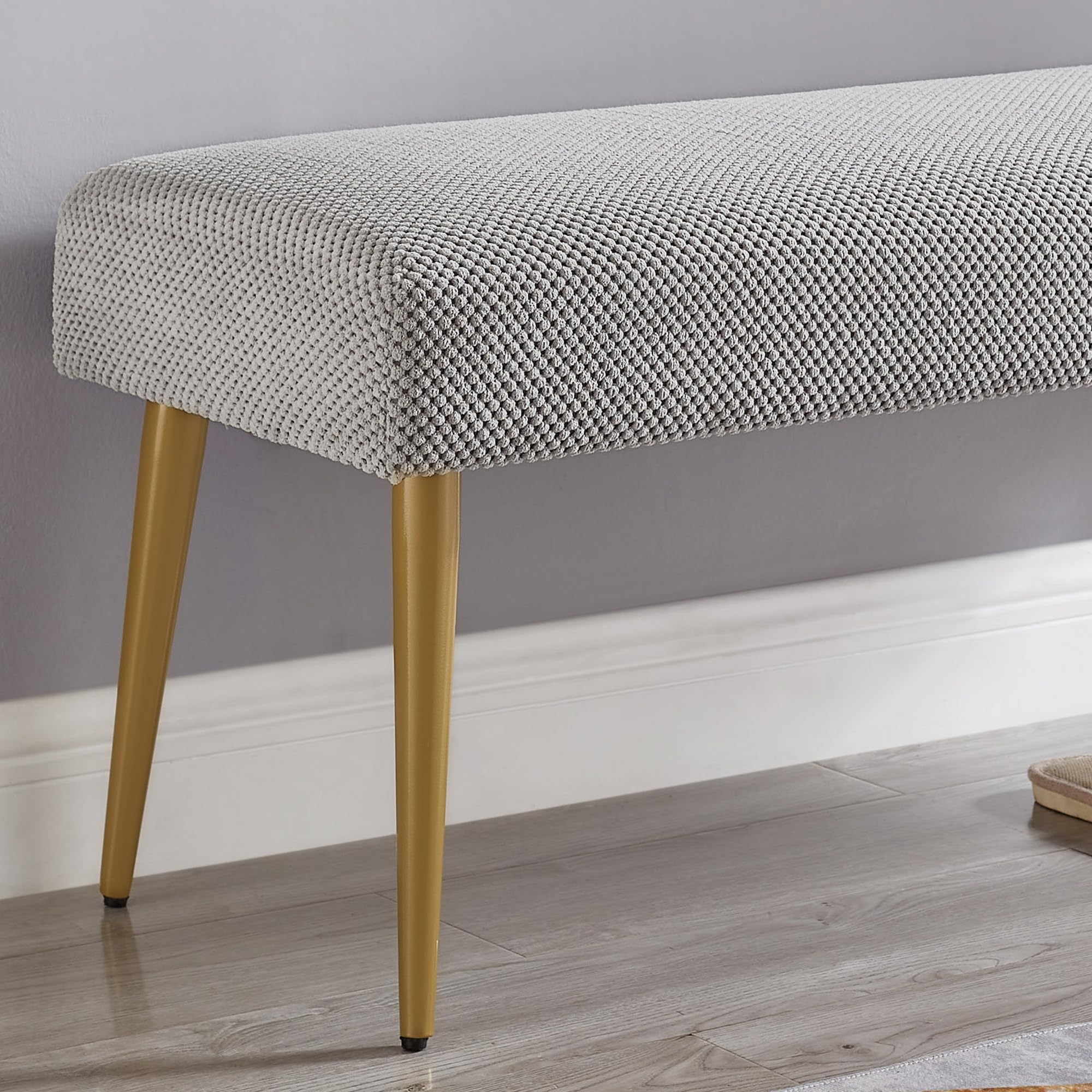 Upholstered Bench Ottoman Entryway Bench Stool