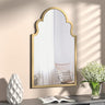 Black Arched Bathroom Mirror 36x22 - Metal Frame Wall Mirror