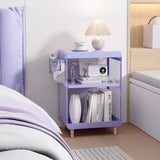 Cute End Table with Storage Drawer,Kids Nightstand for Bedroom Furniture,Bedside Table