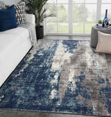 Lagos Collection Beige 6x9 Abstract Area Rug