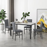 5 Piece Dining Table Set for 4, Kitchen Table and Chairs for 4, Dining Table Furniture Set