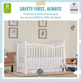 7-In-1 Convertible Life Style Crib In White, Greenguard Gold Certified, 4 Mattress Height