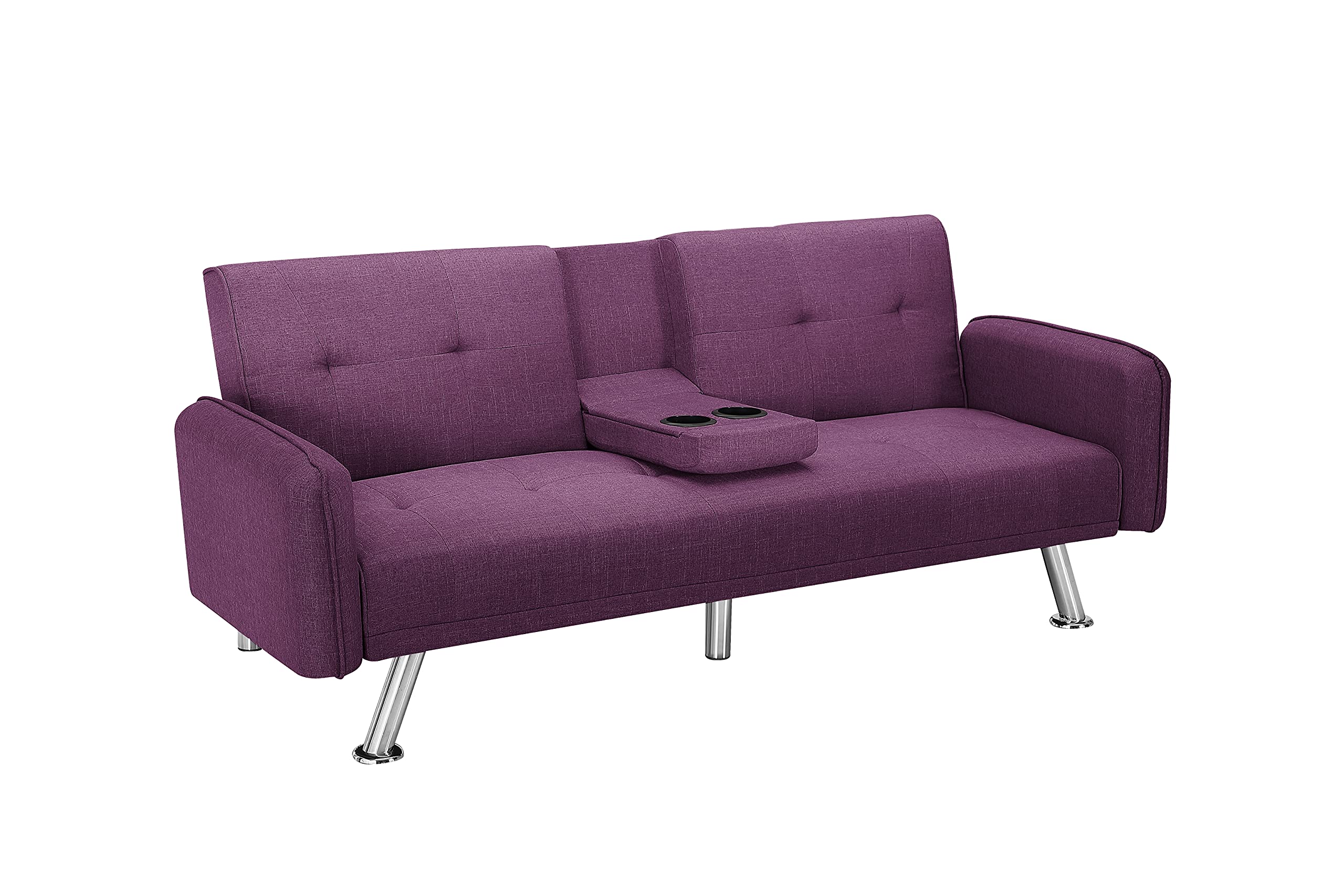 Sofa Sleeper Couch Futon Couch Bed with 2 Cup Holders
