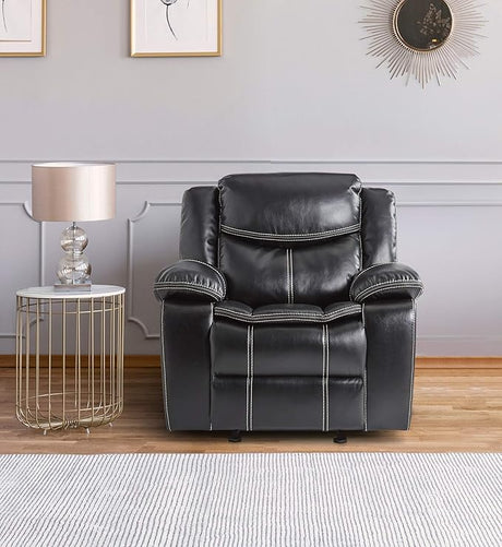 Manual Double Glider Reclining Loveseat, Dark Brown